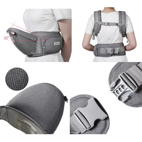 Multi-Function Baby Carrier with Hip Seat