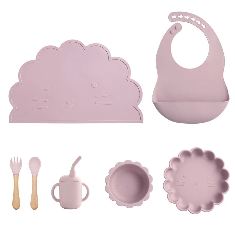 Deluxe Delicate Silicone Baby Feeding Set - Bella Chicca Baby