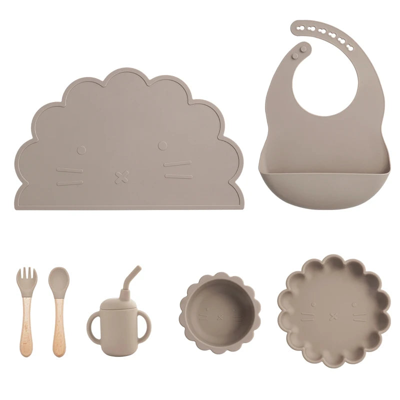 Deluxe Delicate Silicone Baby Feeding Set - Bella Chicca Baby