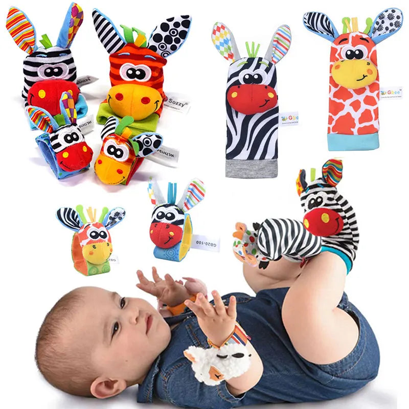 Colorful Rattle Socks and Wristband Set for Baby Development" "Sensory Development Toys: Rattle Socks and Wristband for Babies" "Infant Rattle Socks and Wristband Set - Motor Skills Development" "Explore Baby Development with Rattle Socks and Wristband Toys" "Rattle Socks and Wristband - Engaging Infant Sensory Toys"