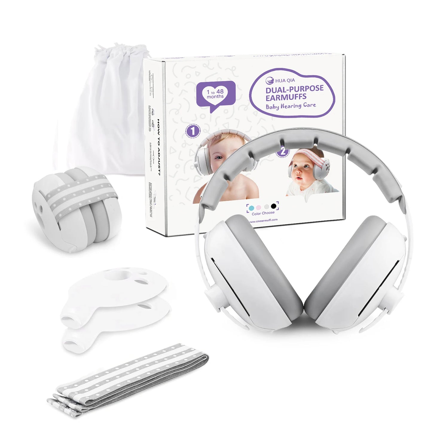 2-in-1  Baby Noise Cancelling Headphones & Earmuffs